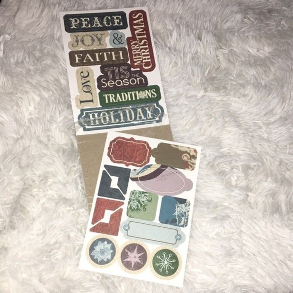 Creative memories vtg 22 die cut shapes holiday love faith joy color